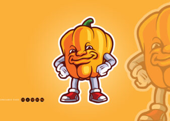 Vegetarian smile paprika logo mascot