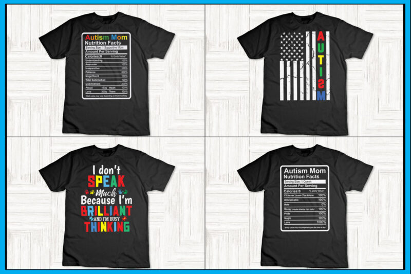 Autism Awareness T-shirt Design Bundles