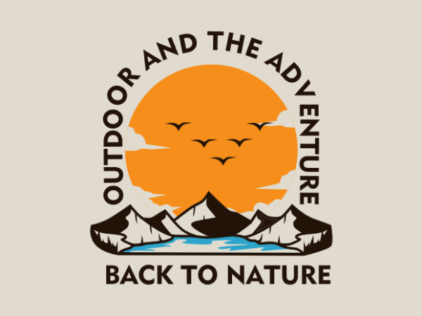 Back to nature t shirt template