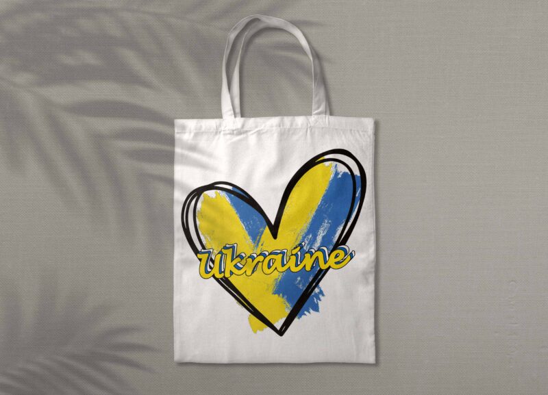 Ukraine Heart Ukraine Flag Tshirt Design