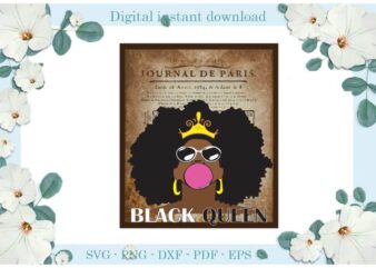 Black Girl Magic Newspaper Pattern Gift Diy Crafts Svg Files For Cricut, Silhouette Sublimation Files, Cameo Htv Print t shirt template