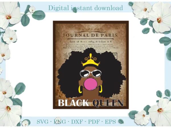 Black girl magic newspaper pattern gift diy crafts svg files for cricut, silhouette sublimation files, cameo htv print t shirt template