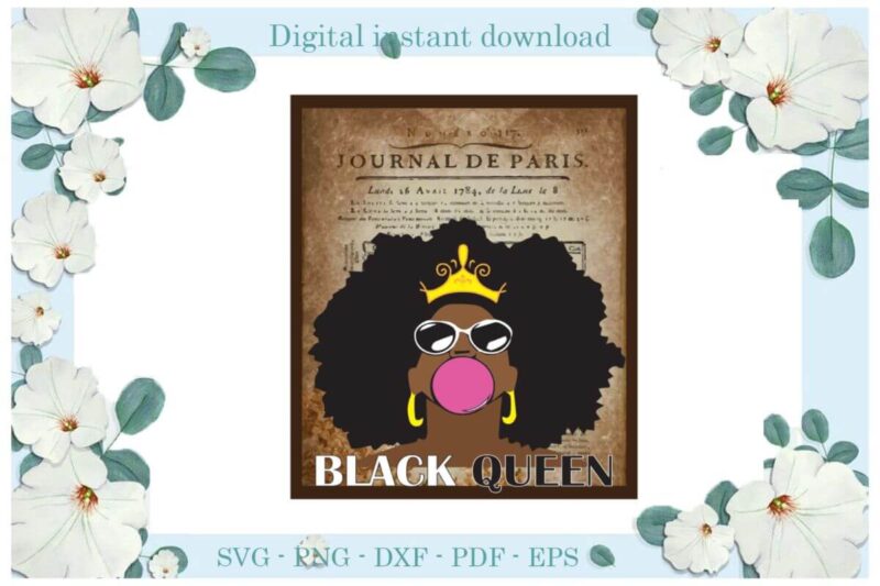 Black Girl Magic Newspaper Pattern Gift Diy Crafts Svg Files For Cricut, Silhouette Sublimation Files, Cameo Htv Print
