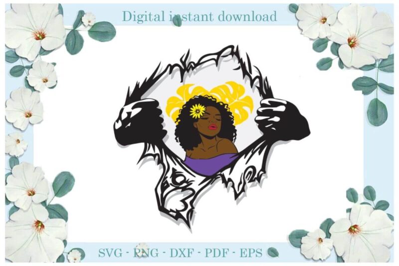 Black Girl Magic Flower On The Hair Ripping Pattern Gift Diy Crafts Svg Files For Cricut, Silhouette Sublimation Files, Cameo Htv Print