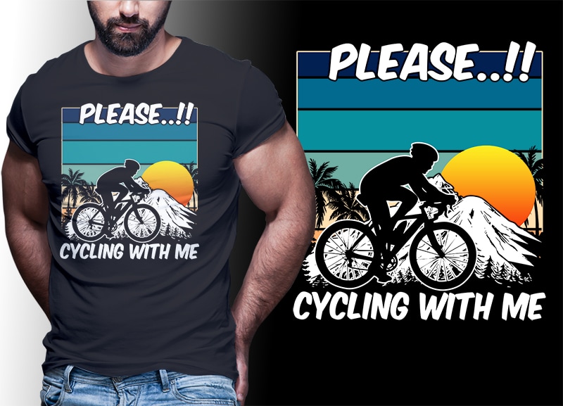 50 BICYCLE PART#01 Vintage Retro Tshirt Designs Bundle Editable