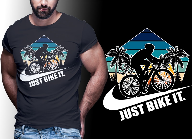 50 BICYCLE PART#01 Vintage Retro Tshirt Designs Bundle Editable
