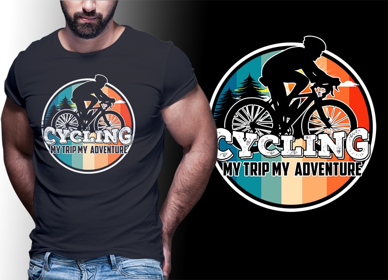 65 BICYCLE PART#02 Vintage Retro Tshirt Designs Bundle Editable