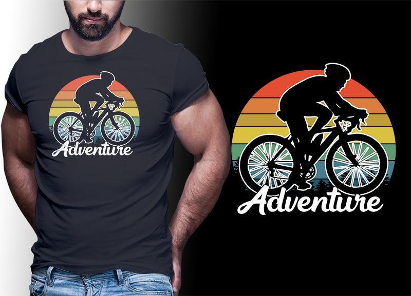 65 BICYCLE PART#02 Vintage Retro Tshirt Designs Bundle Editable