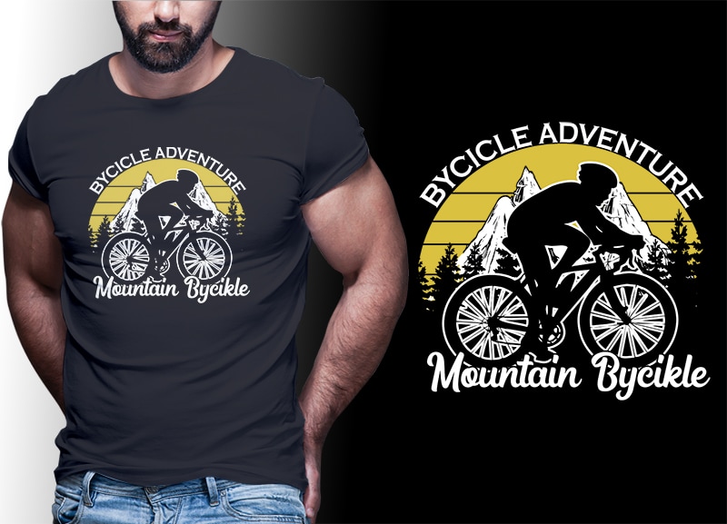 65 BICYCLE PART#02 Vintage Retro Tshirt Designs Bundle Editable