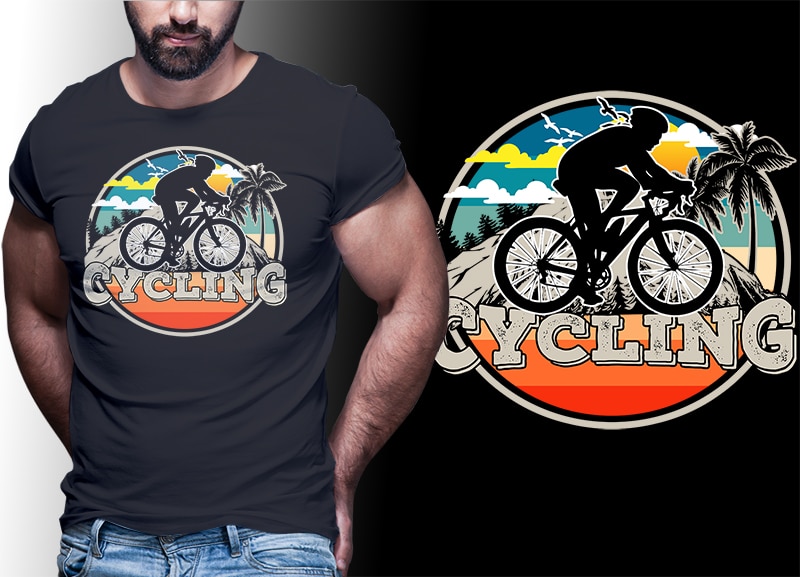 50 BICYCLE PART#01 Vintage Retro Tshirt Designs Bundle Editable