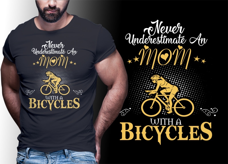 65 BICYCLE PART#02 Vintage Retro Tshirt Designs Bundle Editable