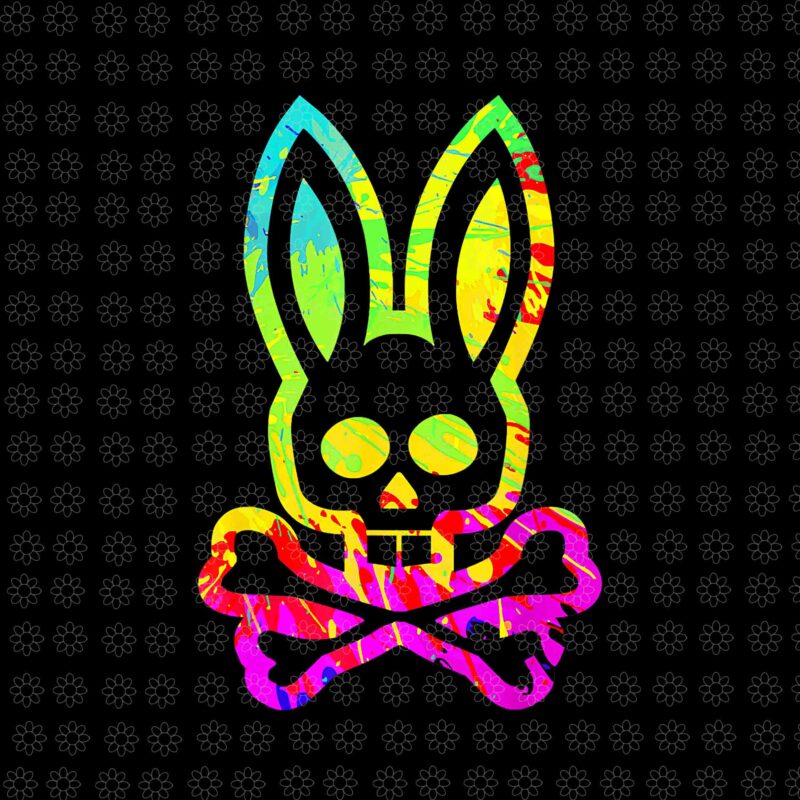 Psychedelic Bunny Png, Psycho-Bunnies Png, Neon Rabbit For Easter Day Png, Psycho-Bunnies, Easter 2022 Png, Neon Rabbit Png, Bunny Png, Easter Day Png