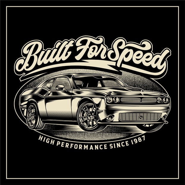 BUILT FOR SPEED CAR ILLUSTRATION