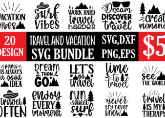 Travel and Vacation svg bundle