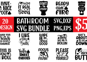 bathroom svg bundle