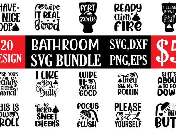 Bathroom svg bundle t shirt template