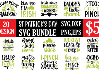 ST Patrick’s Day svg bundle t shirt template vector