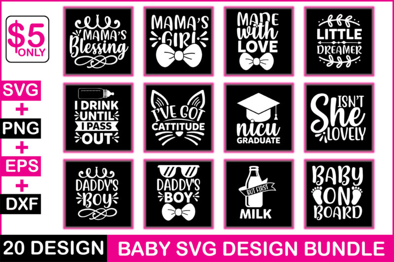 Baby Svg Design Bundle