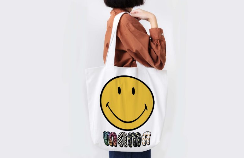 Mama Smiley Face Tshirt Design