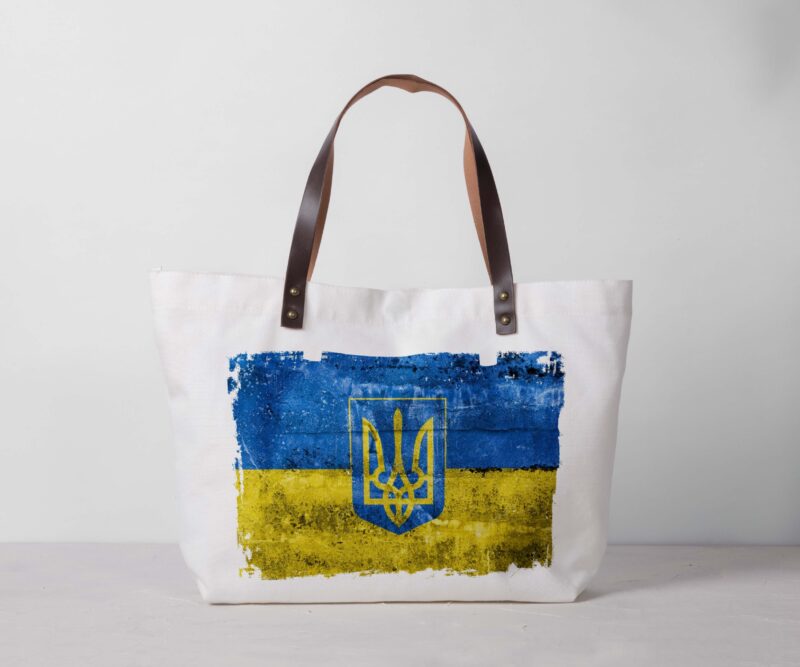 Vintage Ukraine Flag Tshirt Design