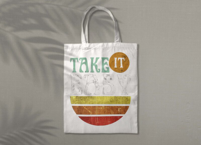 Take It Easy Retro Vintage Tshirt Design