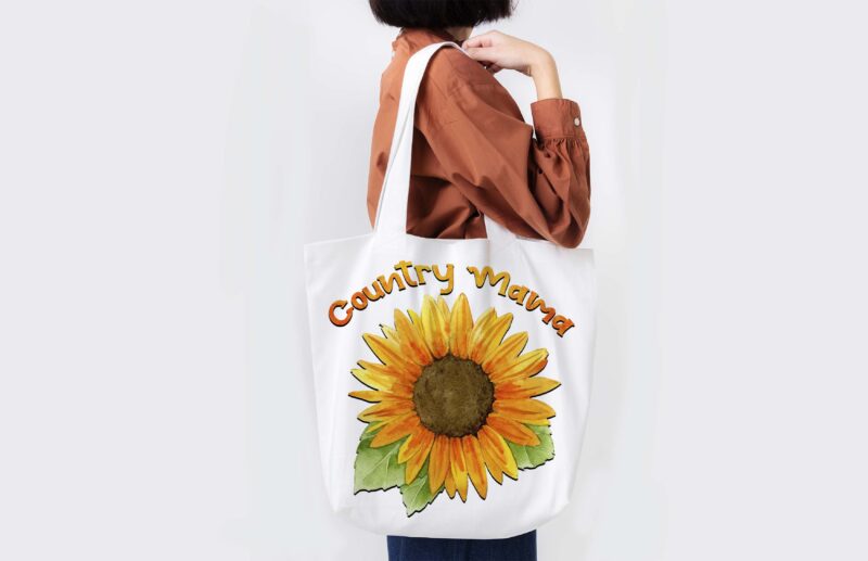 Sunflower Country Mama Tshirt Design