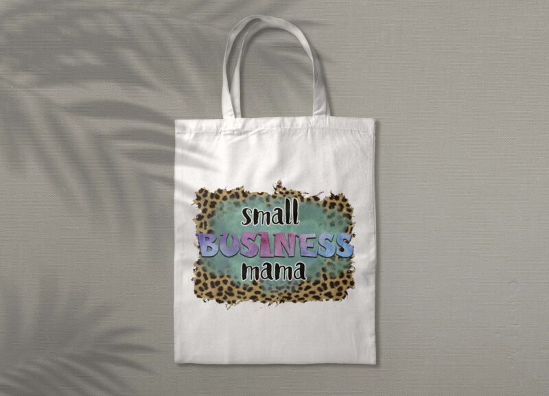 Leopard Small Business Mama Tshirt Design