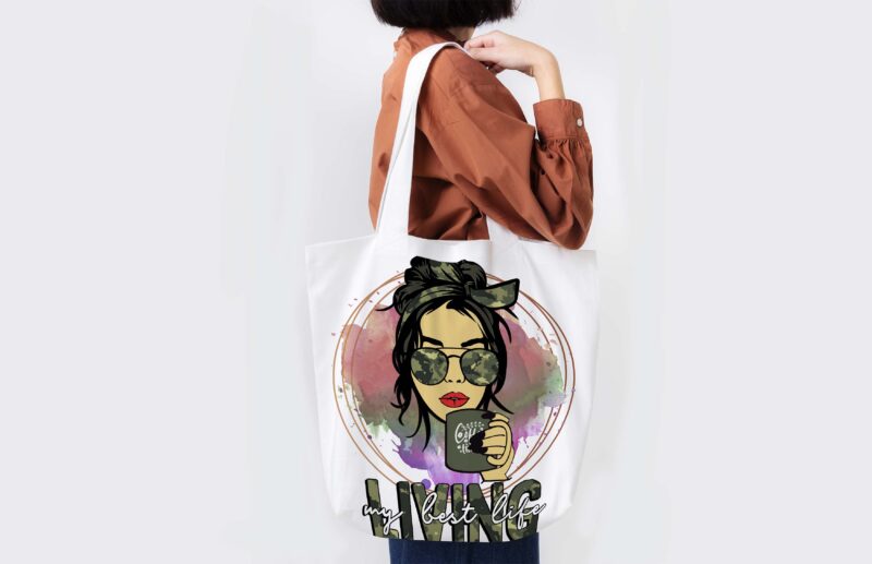 Army Living My Best Life Tshirt Design