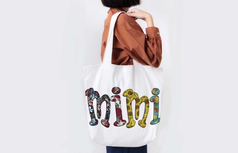 Mimi Flower Pattern Tshirt Design