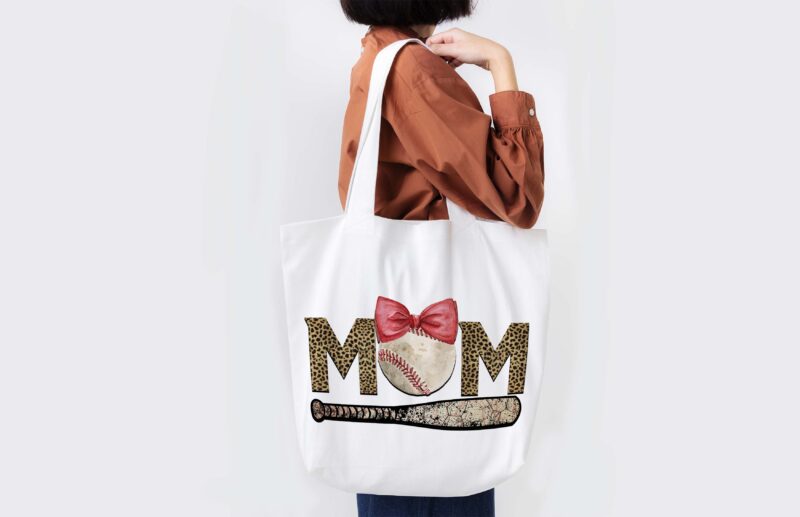 Leopard Mom Baseball Tshirt Design