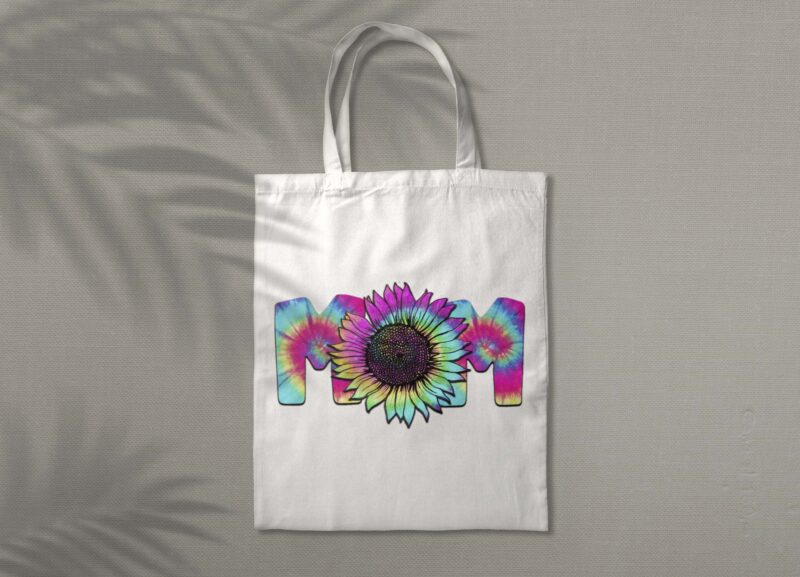 Mom Sunflower Rainbow Color Tshirt Design