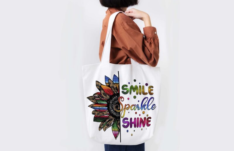 Sunflower Smile Sparkle Shine Tshirt Design