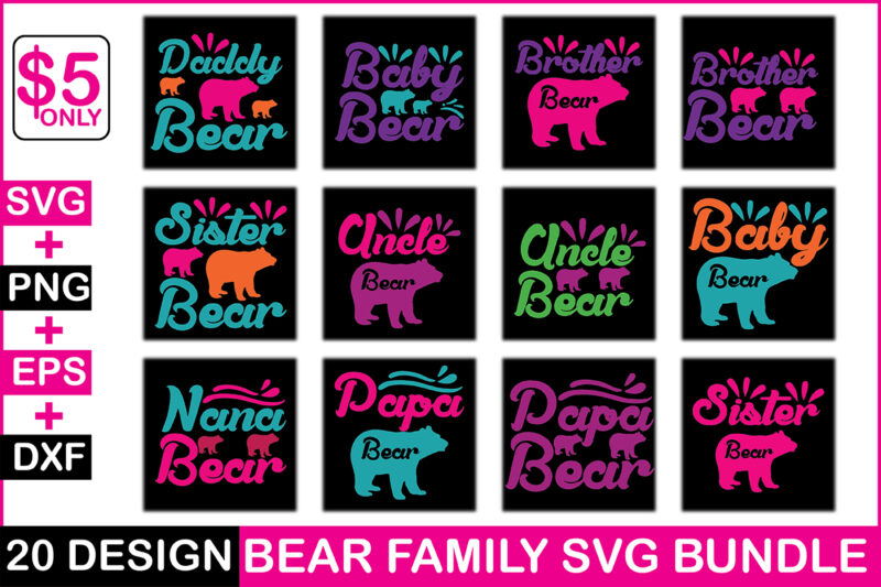 Bear Family SVG Bundle