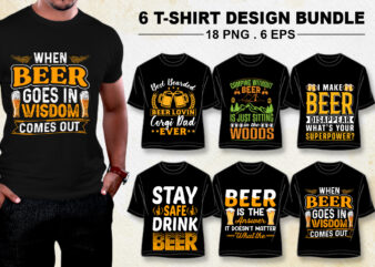 Beer Lover T-Shirt Design Bundle