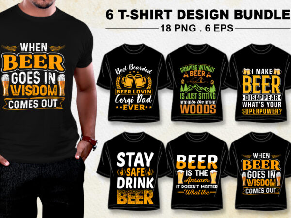 Beer lover t-shirt design bundle