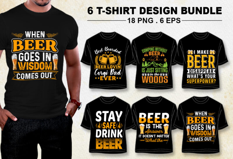 Beer Lover T-Shirt Design Bundle