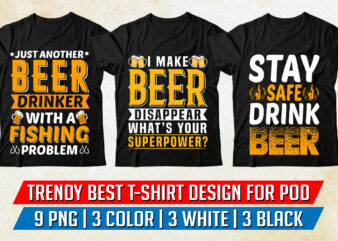 Beer T-Shirt Design PNG EPS