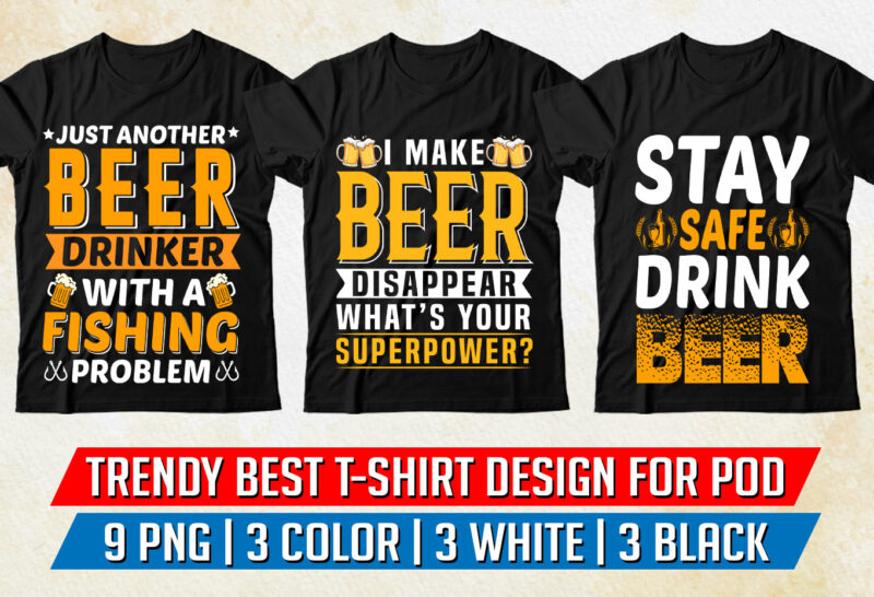 Beer T-Shirt Design PNG EPS