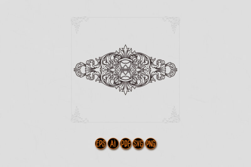 Classic luxury frame vintage ornament