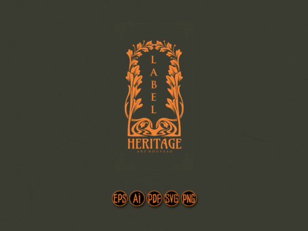 Luxury vintage badge flourish ornaments t shirt vector graphic