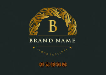 Elegant gold frame vintage badge svg