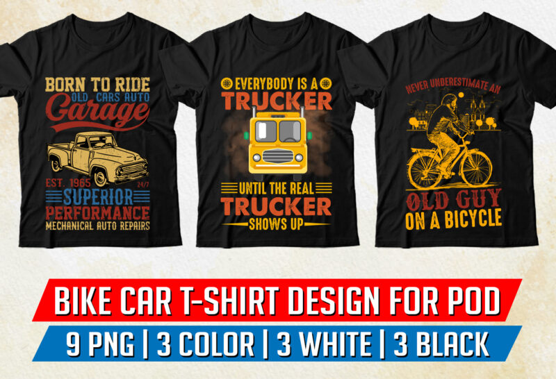 Biker Car Lover T-Shirt Design
