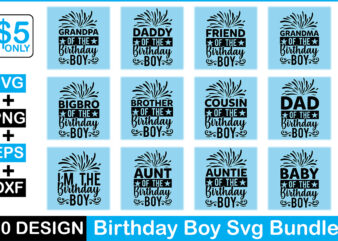Birthday Boy Svg Bundle t shirt template