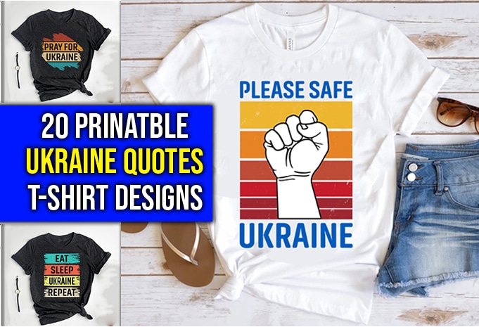 Ukraine Quotes T shirt Designs Bundle