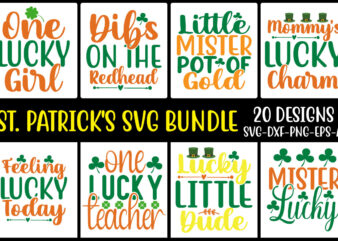 St. Patrick’s SVG Bundle vol.6 t shirt template vector