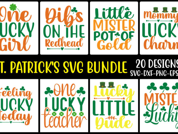 St. patrick’s svg bundle vol.6 t shirt template vector