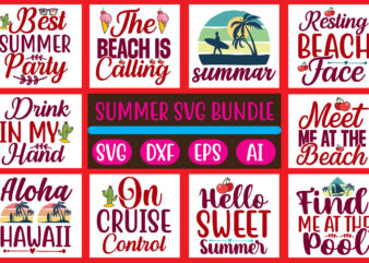 Summer Svg Bundle 2 t shirt template vector