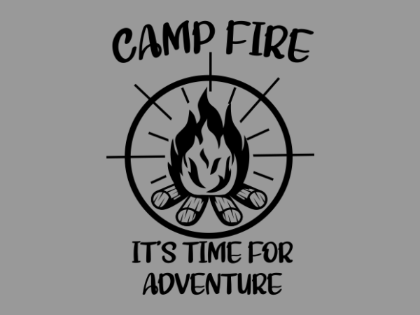 Camp fire t shirt vector file