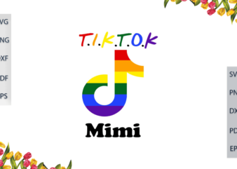 LGBT Tiktok Rainbow Mimi Gift For Parade Gay Lesbian Pride Ally Diy Crafts Svg Files For Cricut, Silhouette Sublimation Files, Cameo Htv Print t shirt vector graphic