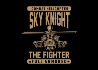 COMBAT HELICOPTER t shirt vector file